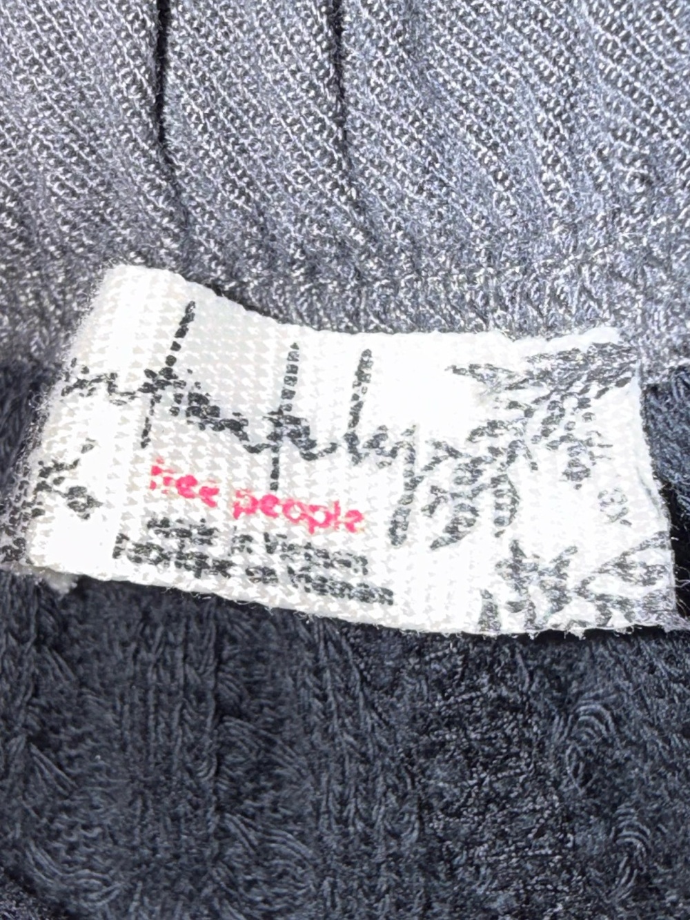 Free People Waffle Knit Grunge Cropped Lounge Pants XS/S Raw Hem - Picture 7 of 8